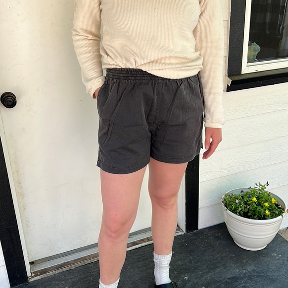 Pants - Vintage High Waist Black Shorts